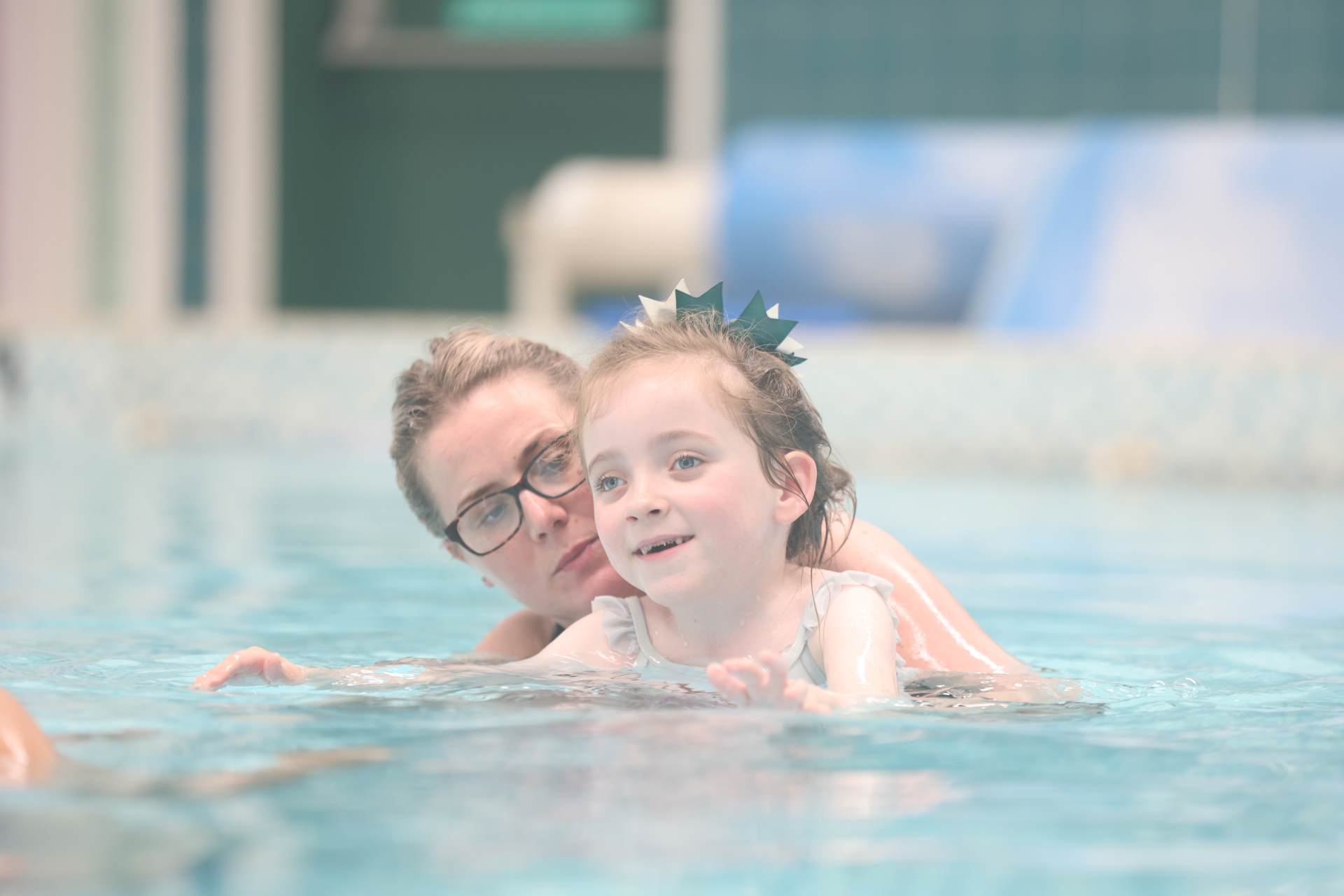 child in pool